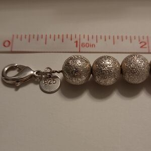Silver Beaded Bracelet with 925 Tag